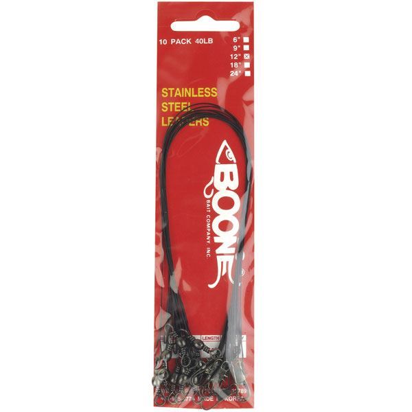 40 LB. Dark Nylon Coated Stainless Steel Wire Leaders 40 LB. Dark Nylon Coated Stainless Steel Wire Leaders
